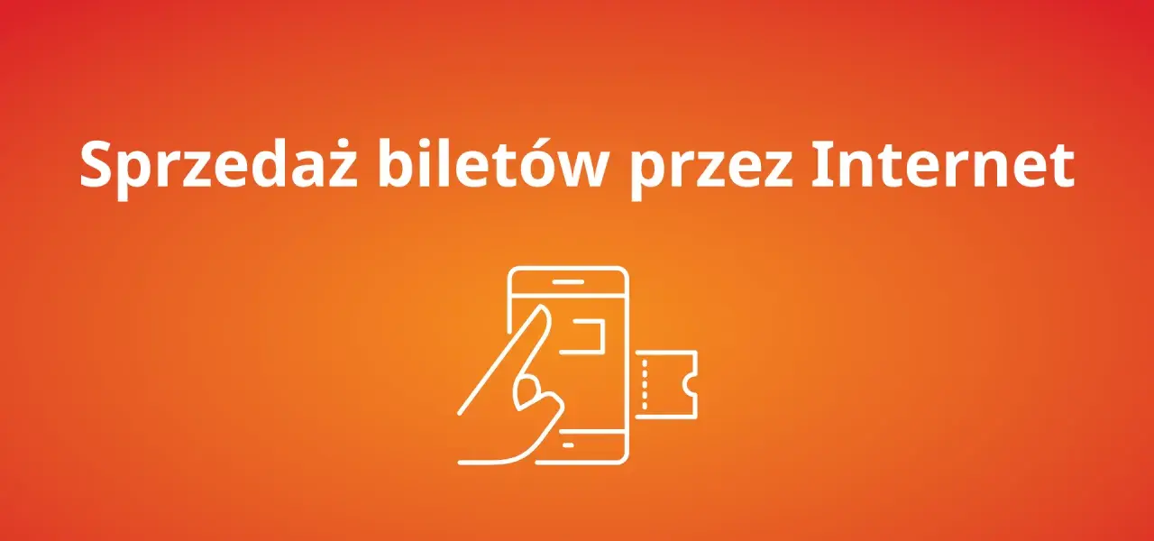 Jak kupić bilet na pociąg przez internet? Ikona pokazuje smartfon z biletem i palcem wskazującym na ekran.