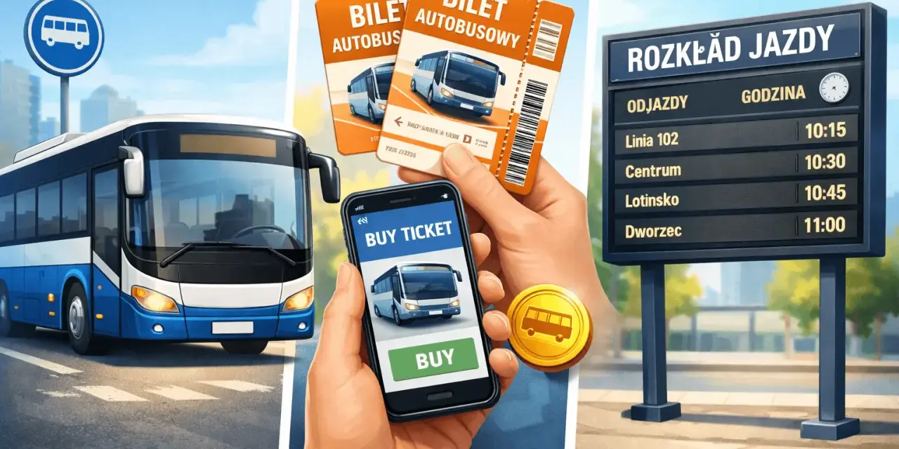 Sprawdź infobus rozkład jazdy na tablicy lub kup bilet przez aplikację.