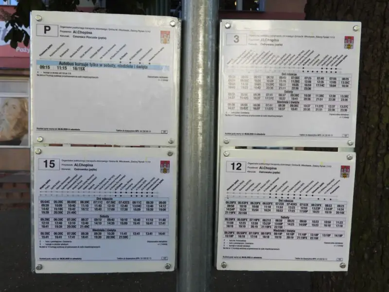 Rozkład jazdy MPK Włocławek dla linii 3, 12, 15 i P. Sprawdź godziny odjazdów autobusów w dni robocze, soboty i święta.